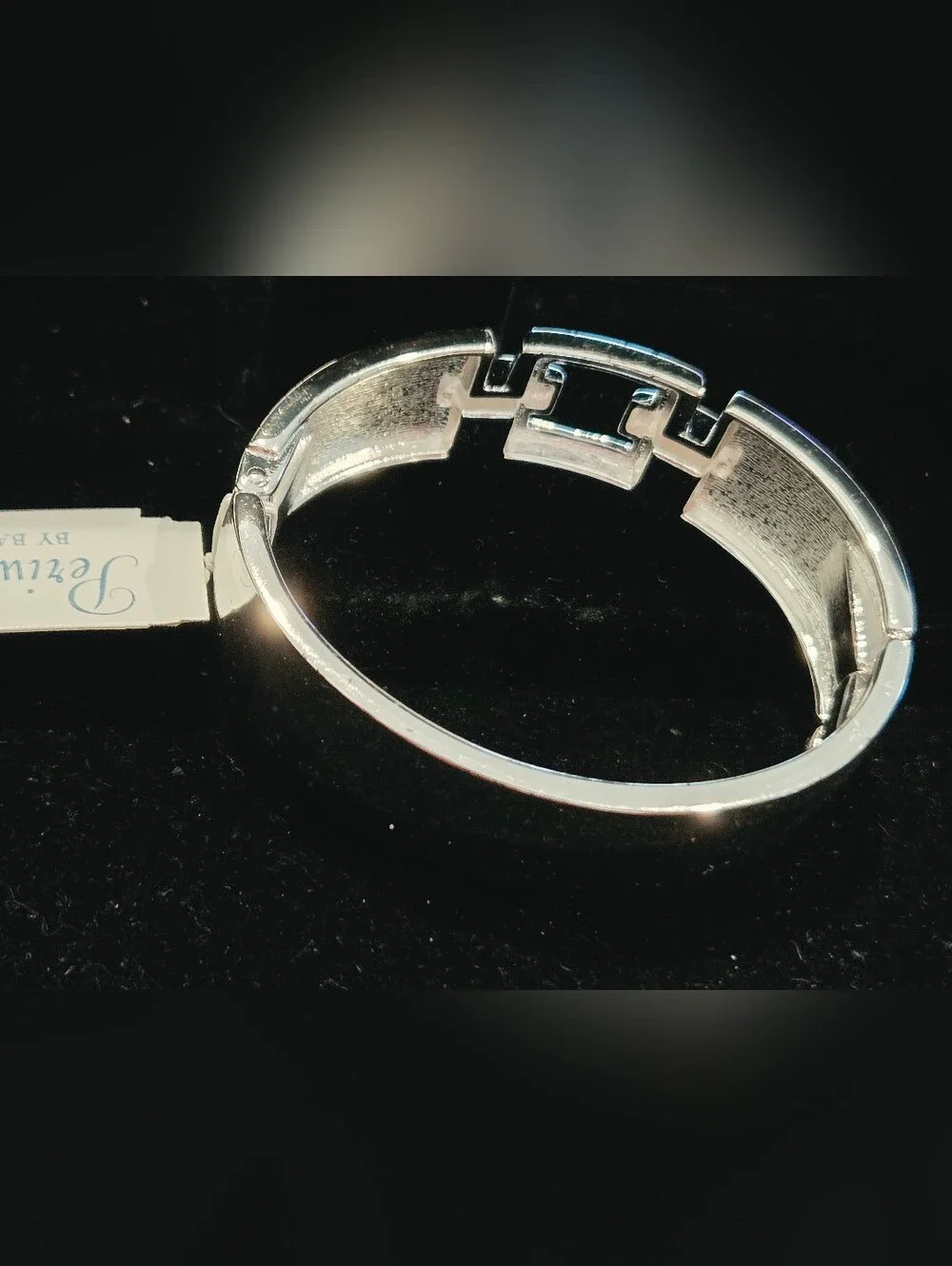 Periwinkle Silver Metal Bracelet - Polished Silver Modern Clamp Bracelet